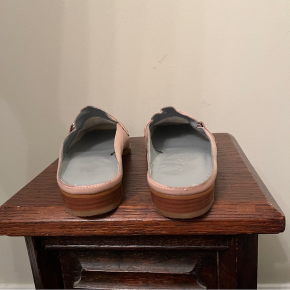 Y2K BCBG Pink Leather Square Toe Slip On Flat Loafers - Picture 6 of 7